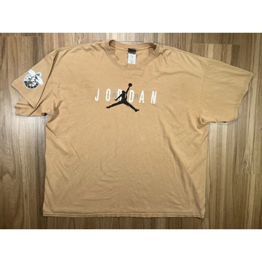 Vintage Nike Air Jordan T Shrit Velvet Jumpman Logo Men’s Size 3XL
